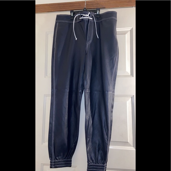 Polo Ralph Lauren Leather joggers !!! Navy - Picture 7 of 8